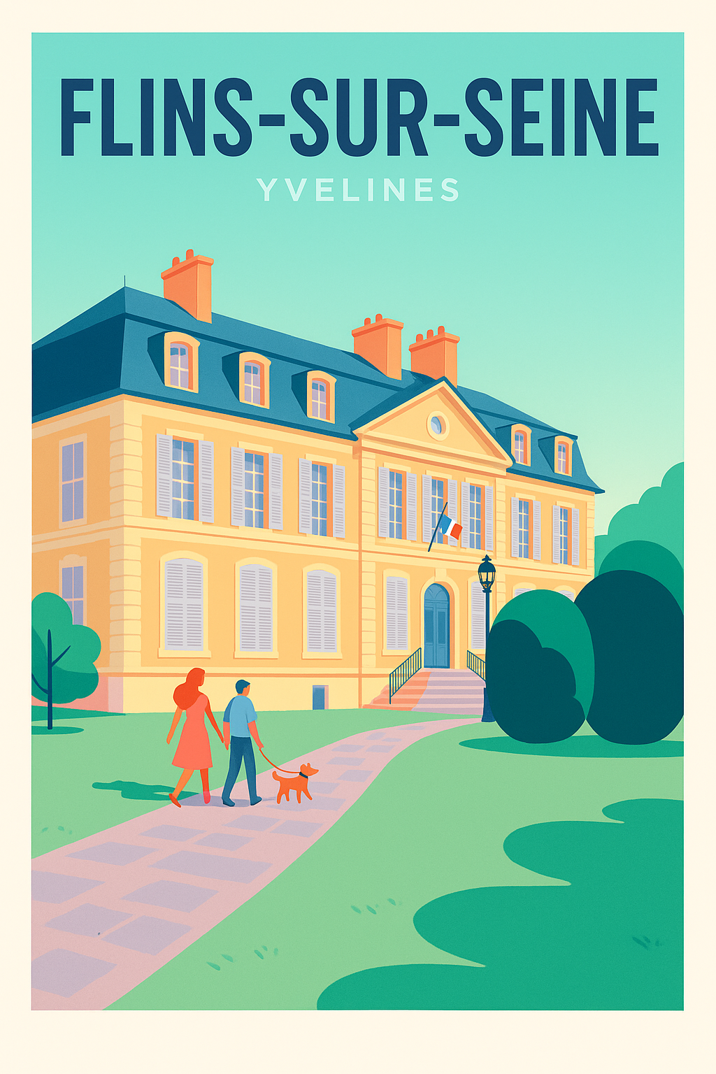 Affiche de Flins-sur-Seine - Charme et élégance en Yvelines