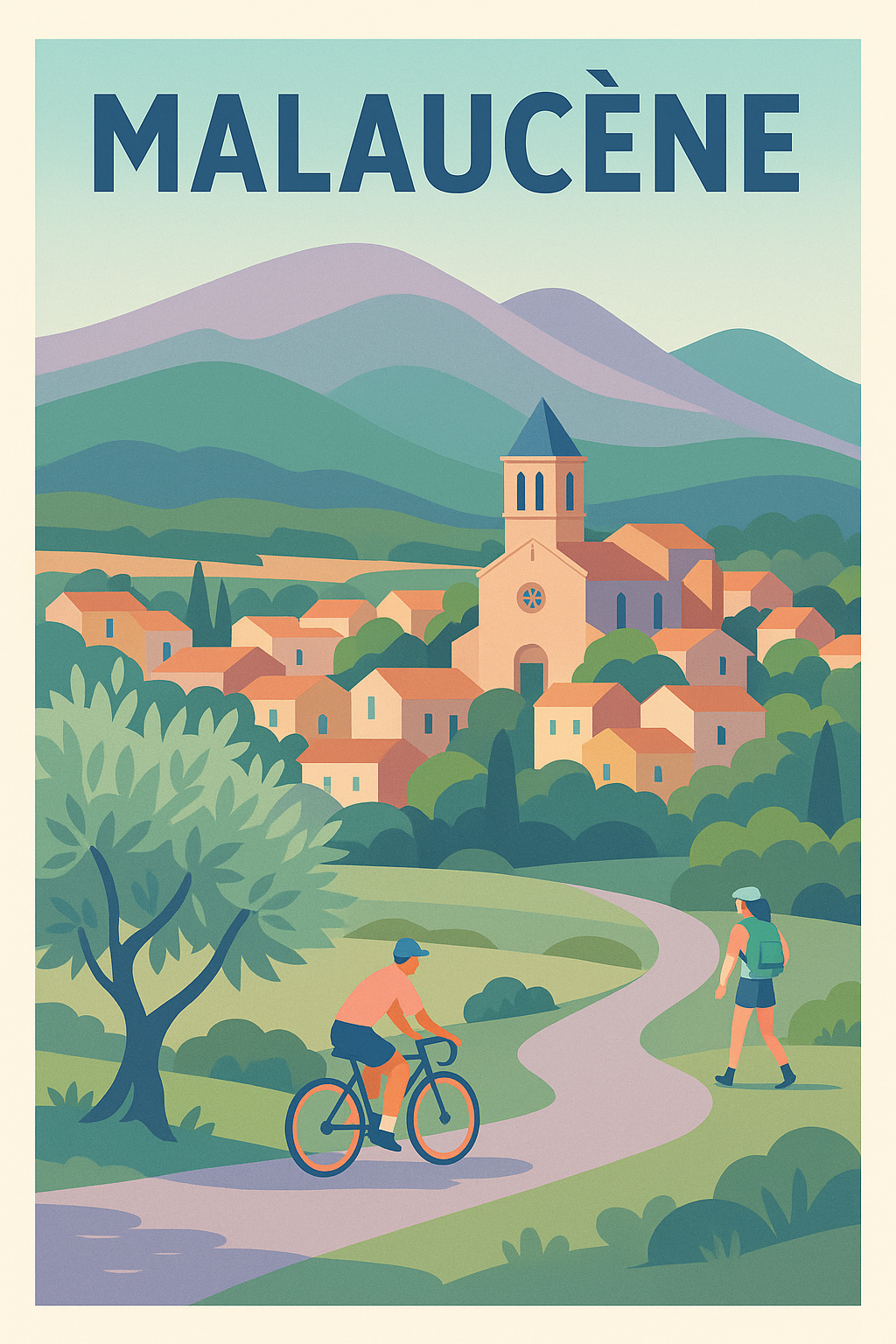 Affiche de Malaucène - Escapade nature au pied du Mont Ventoux