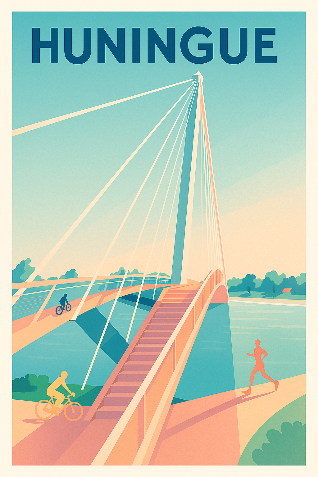 Affiche de Huningue - Harmonie entre nature et modernité