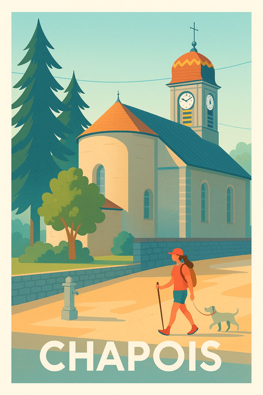 Affiche Chapoix — Promenade paisible au cœur du village · poster d'art de Chapoix