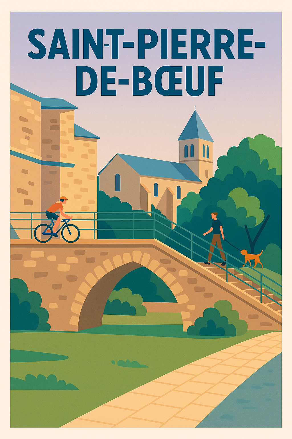 Affiche de Saint-Pierre-de-Bœuf - Charme et sérénité au cœur d'un village pittoresque