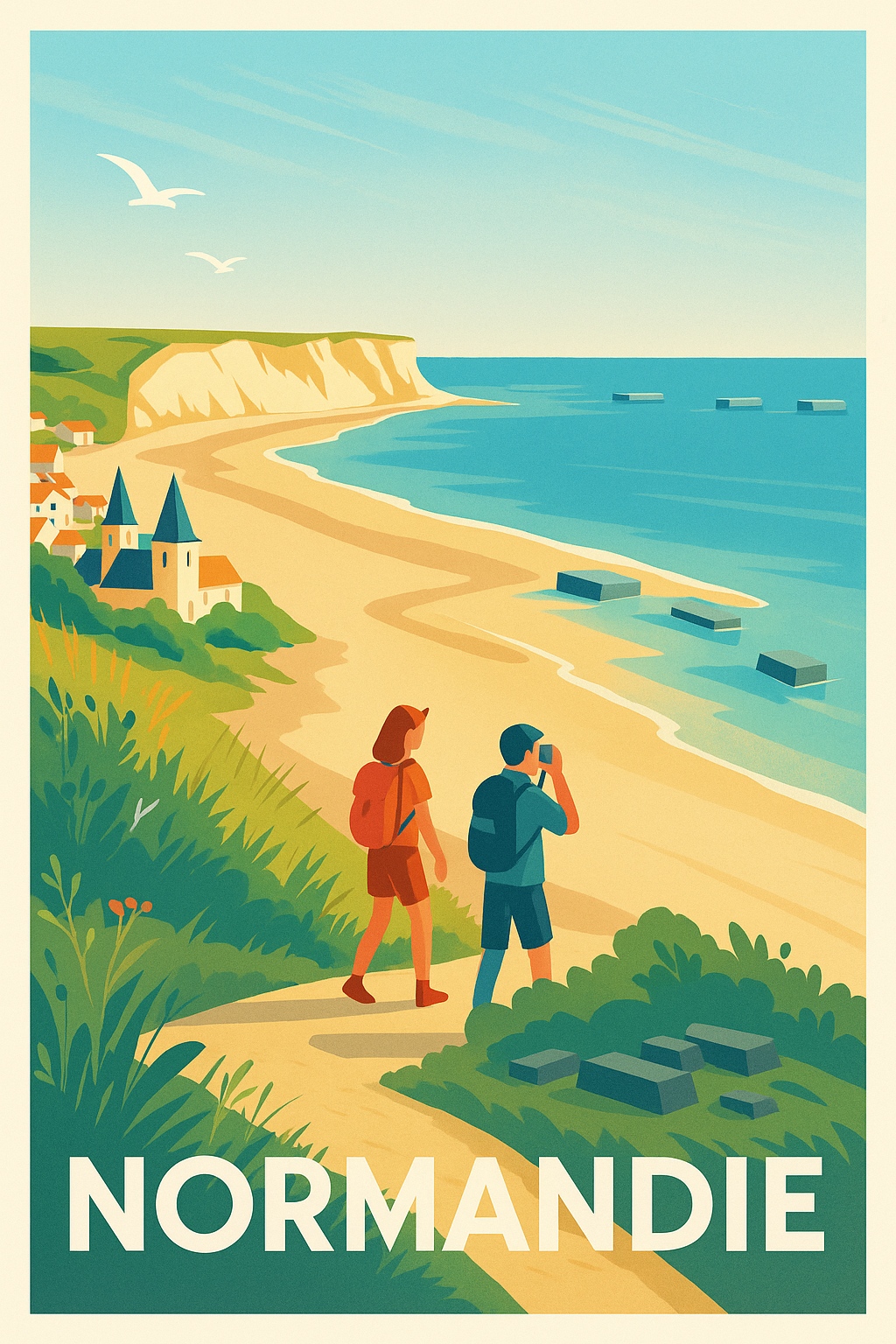 Affiche de Normandie - Évasion sur la côte sauvage