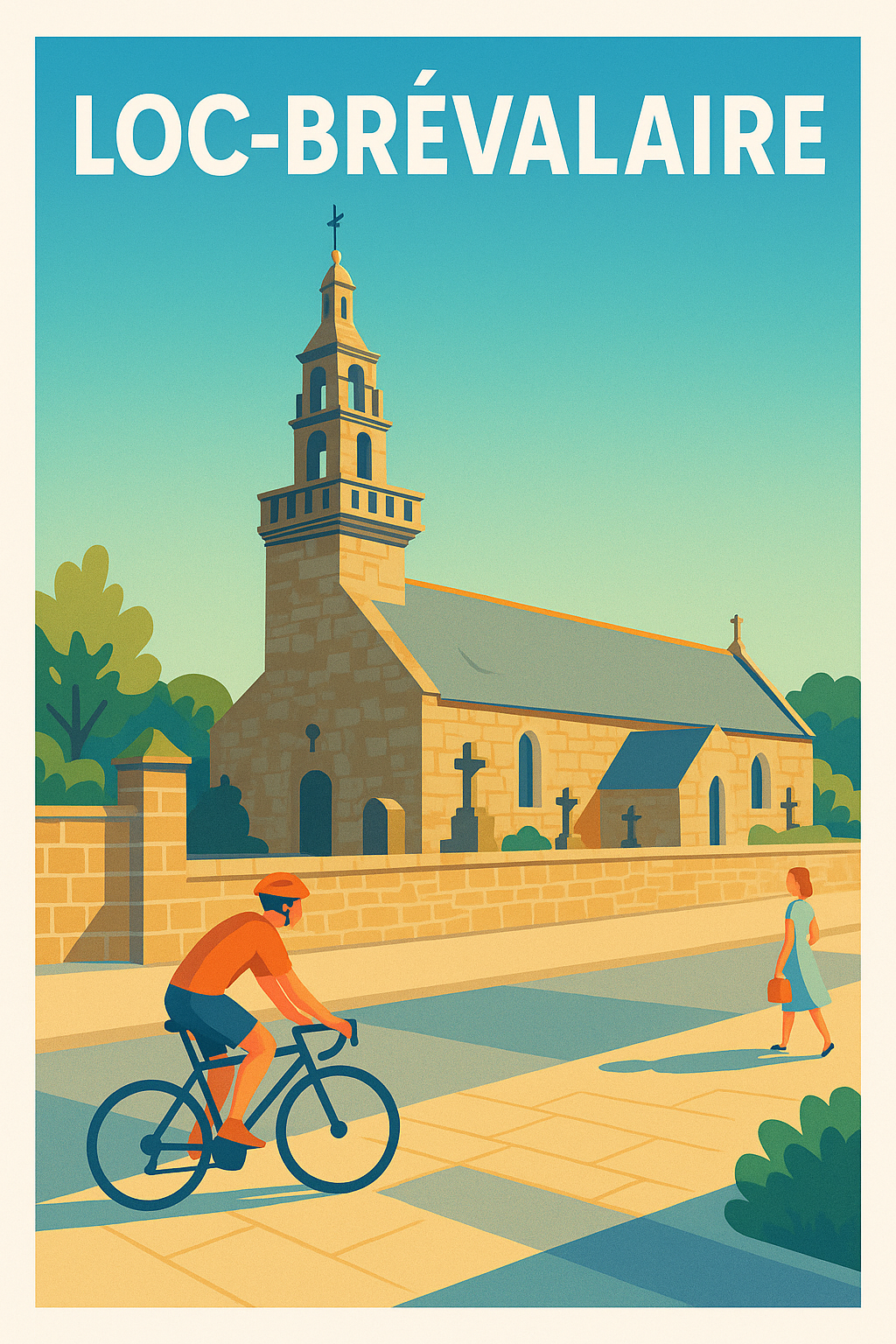 Affiche Loc-Brévalaire — Sérénité et charme breton · poster d'art de Loc-Brévalaire