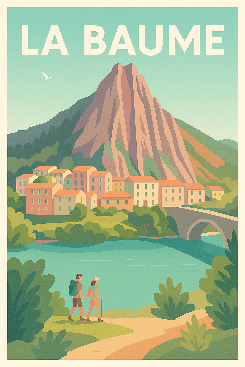 Affiche La Baume — Évasion naturelle au pied de la montagne · poster d'art de La Baume