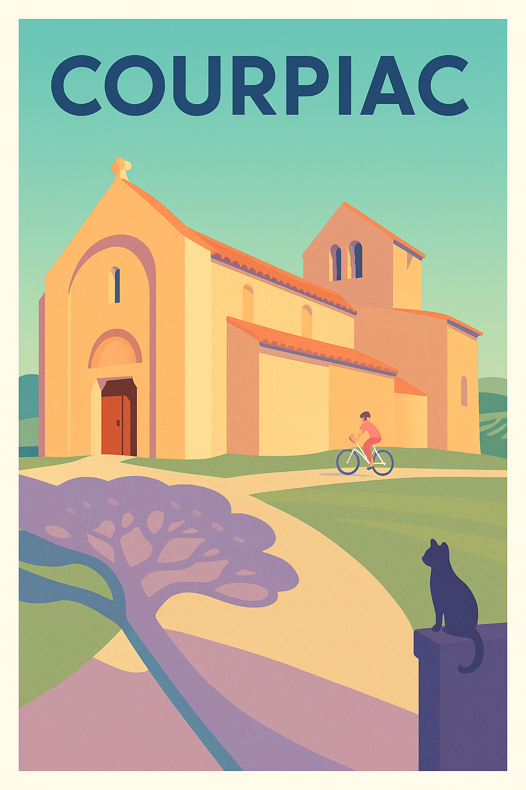 Affiche Courpiac — Douceur de vie et patrimoine architectural · poster d'art de Courpiac