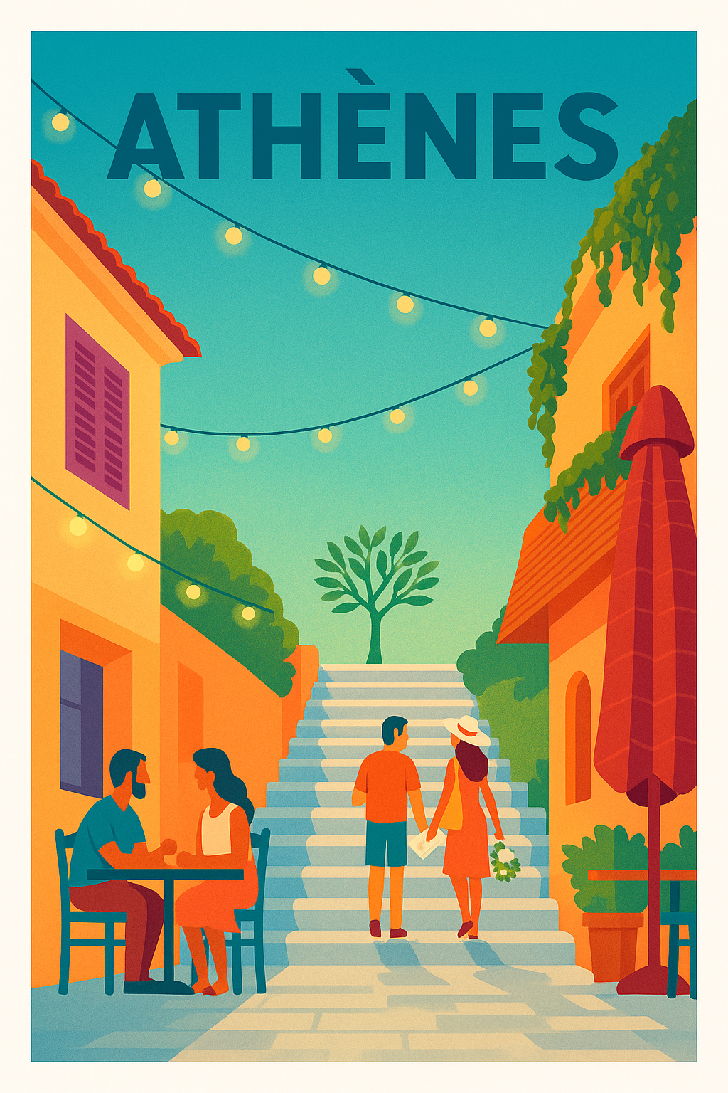 Affiche de Athènes - Escapade romantique au cœur de la ville