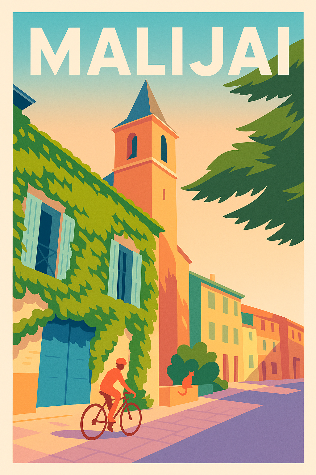 Affiche de Malijai - Douceur provençale au fil des ruelles