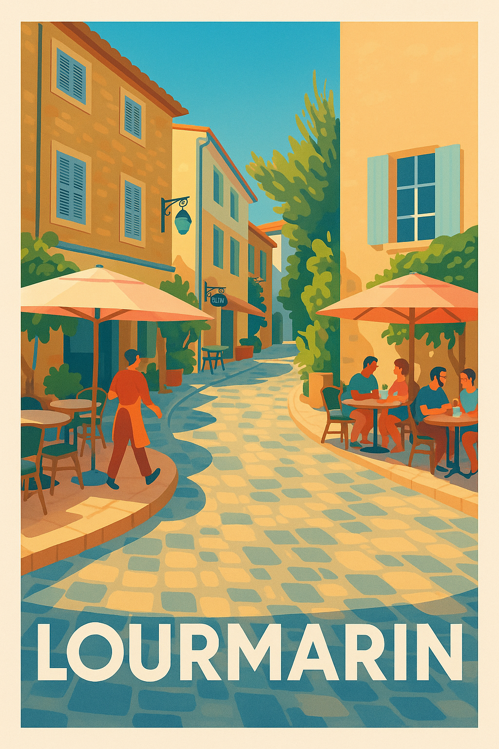 Affiche Lourmarin — Charme et douceur de vivre en Provence · poster d'art de Lourmarin