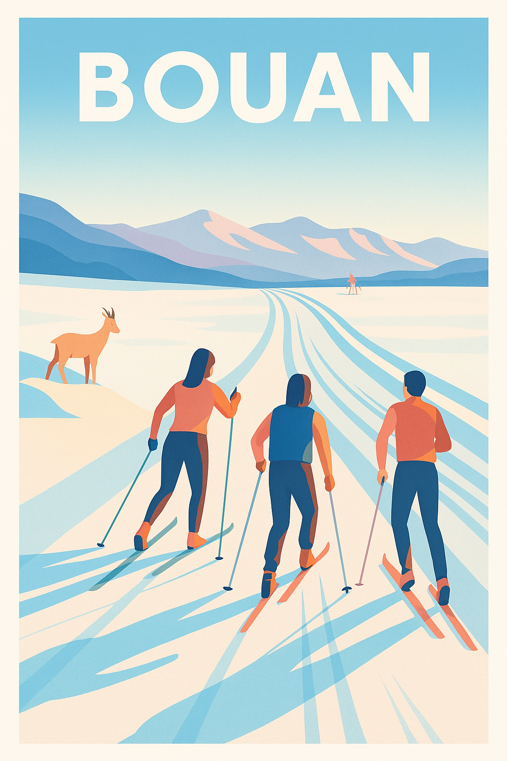Affiche Bouan — Évasion nordique en plein cœur des montagnes · poster d'art de Bouan