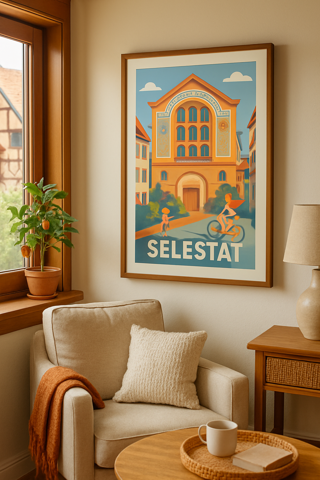 Mise en situation Affiche de Sélestat - Charme et histoire au cœur de l'Alsace