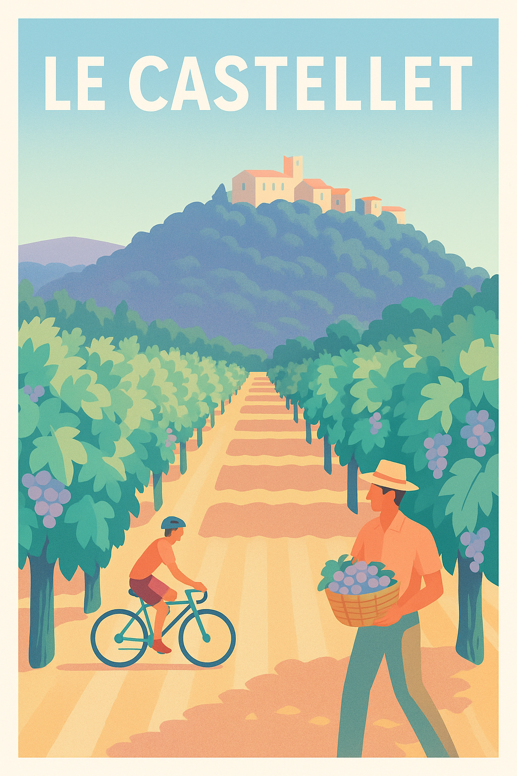 Affiche Le Castellet — L'Art de Vivre au Cœur des Vignes · poster d'art de Le Castellet