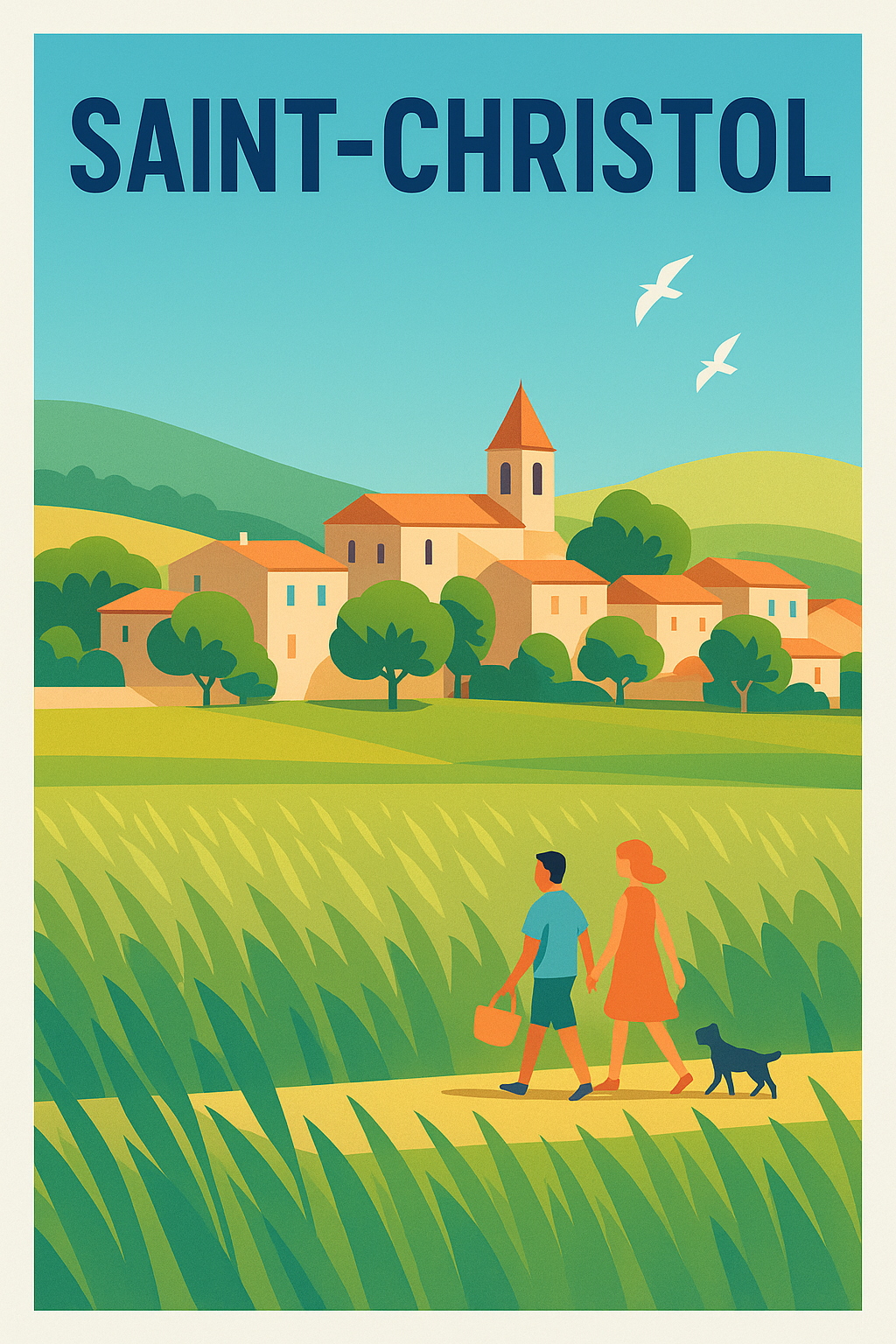 Affiche de Saint-Christol - Évasion champêtre et sérénité