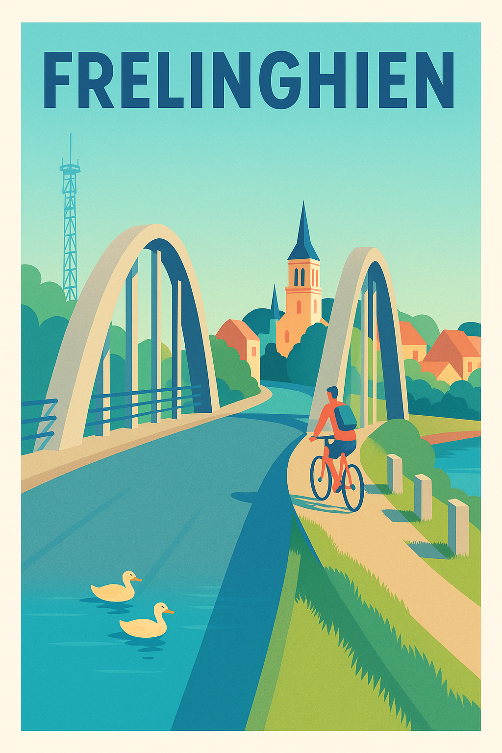 Affiche de Frelinghien - Sérénité sur les bords du canal