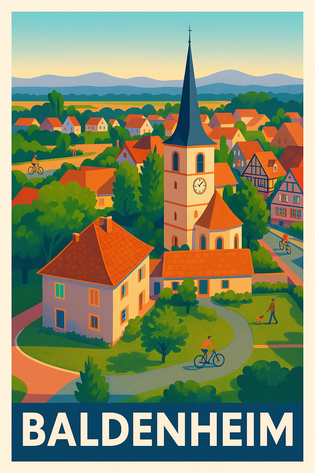 Affiche Baldenheim — Charme et sérénité au cœur de l'Alsace · poster d'art de Baldenheim