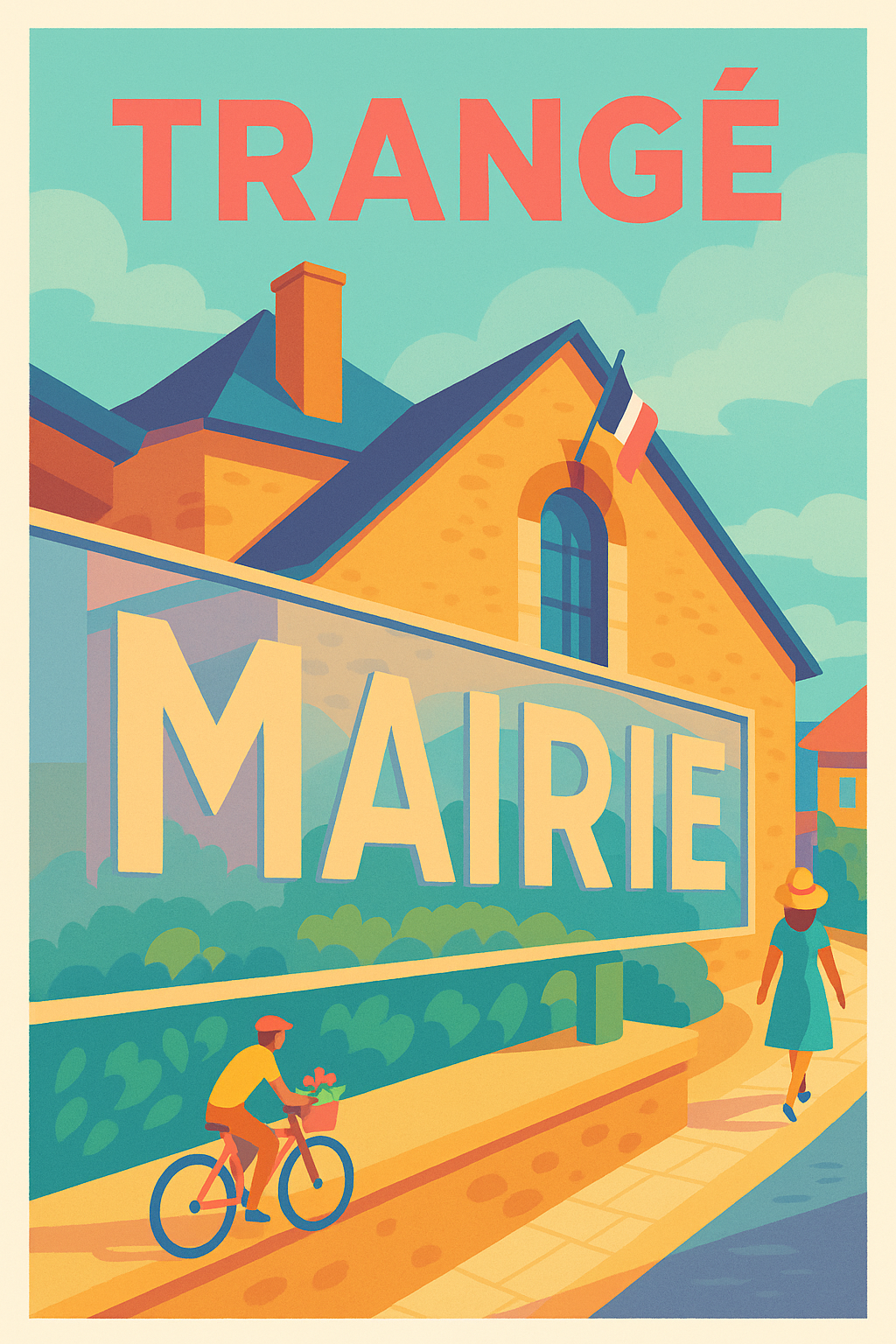 Affiche de Trangé - Charme et sérénité de la mairie