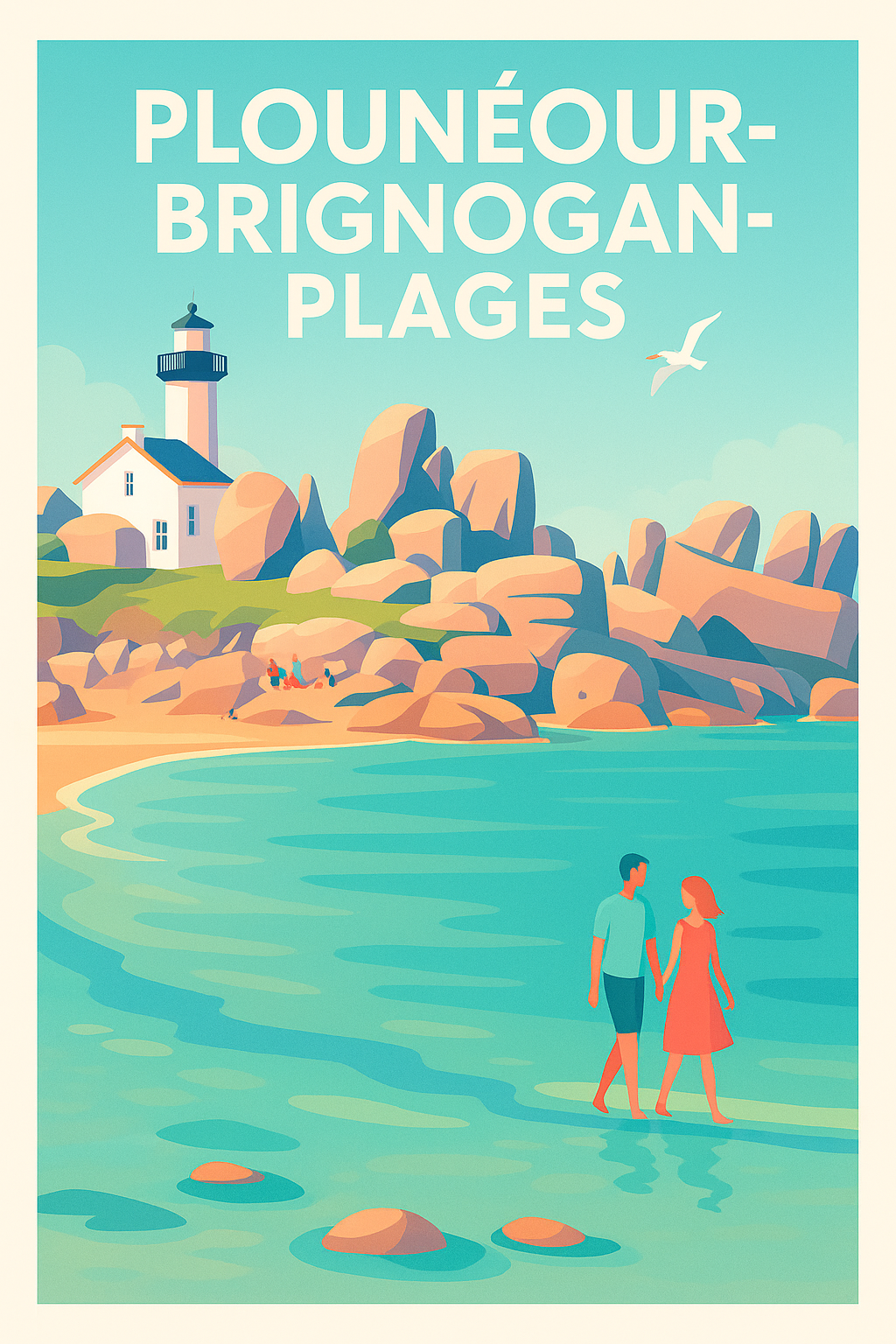 Affiche de Plounéour-Brignogan-Plages - Évasion romantique en bord de mer