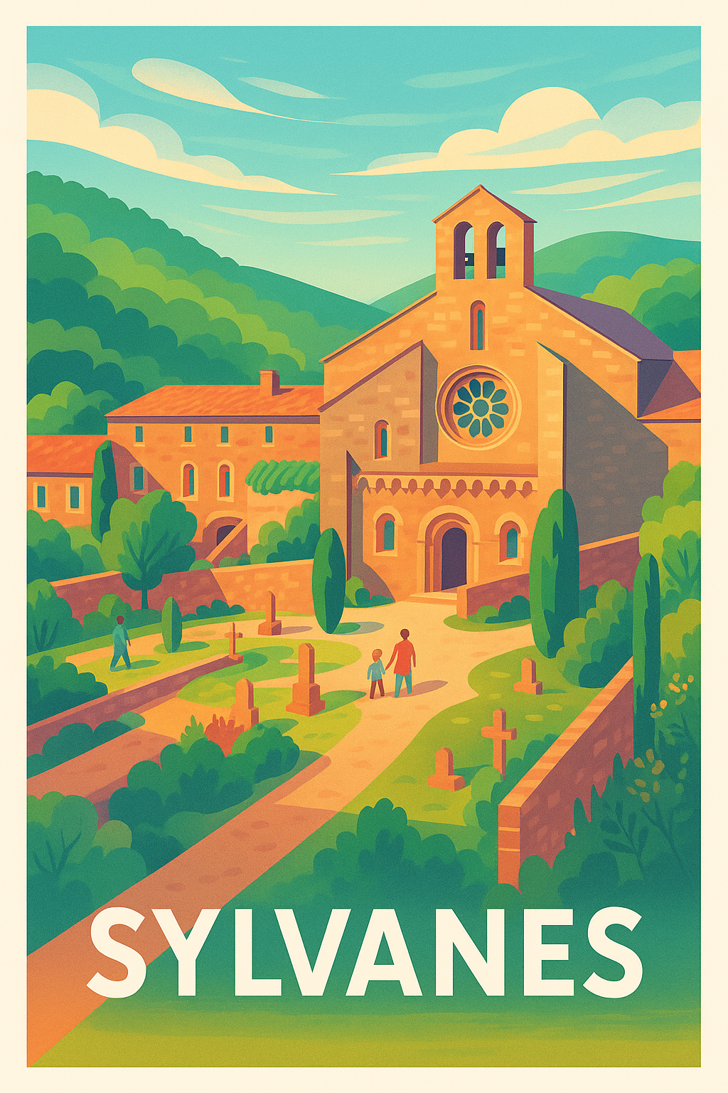 Affiche Sylvanes — Charme et sérénité au cœur de l'Abbaye · poster d'art de Sylvanes