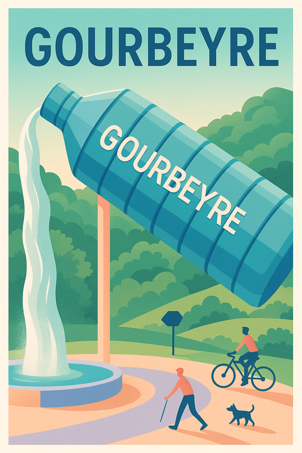 Affiche de Gourbeyre - L'eau vive et la nature en mouvement