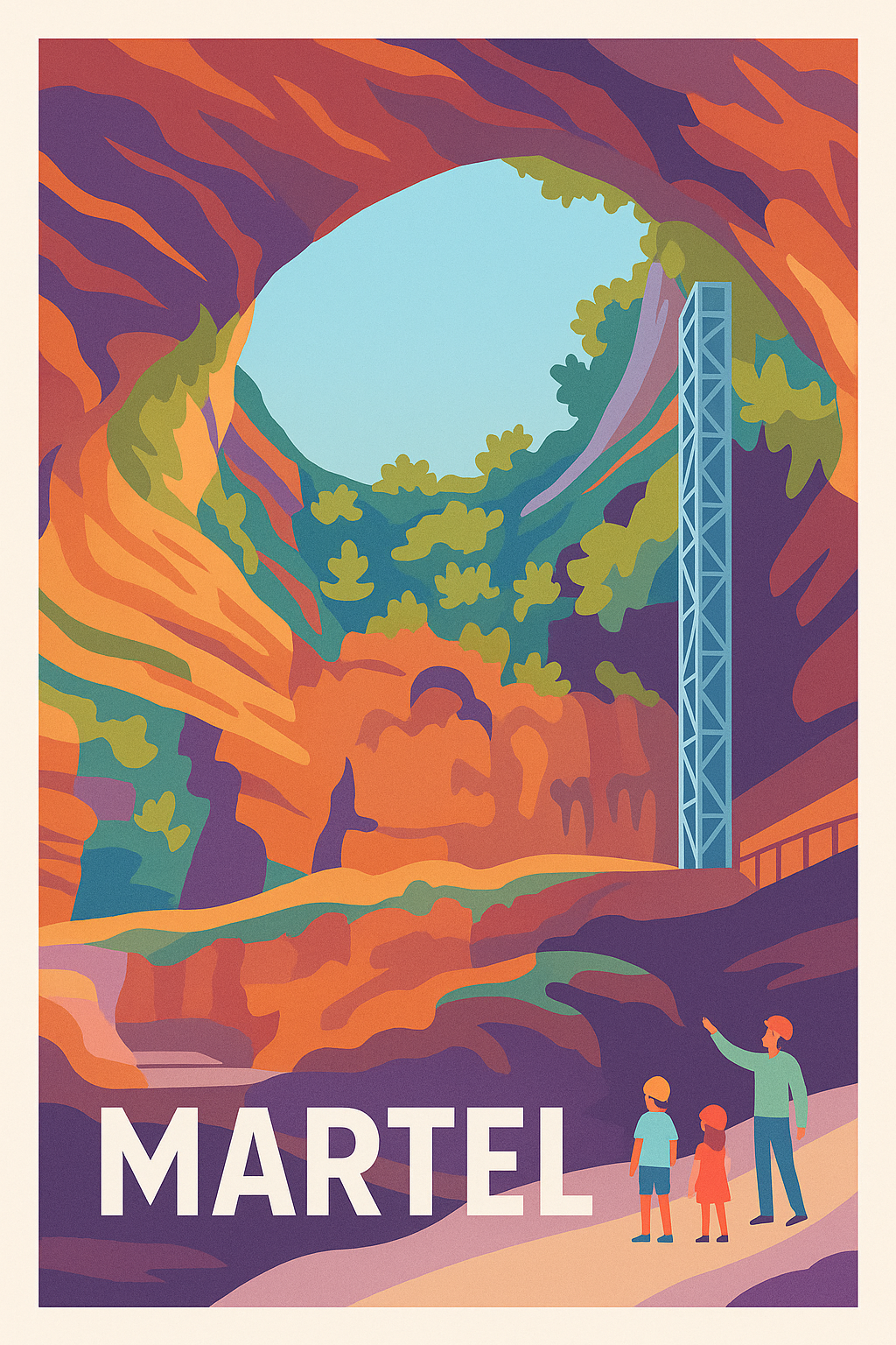 Affiche de Martel - Exploration spectaculaire des Grottes naturelles