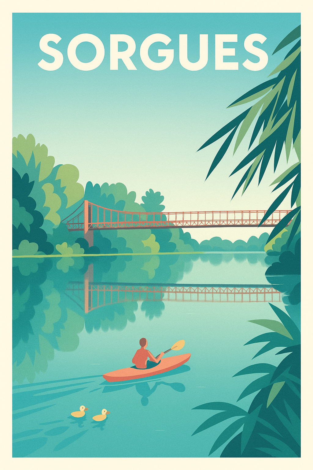 Affiche de Sorgues - Sérénité au fil de l'eau