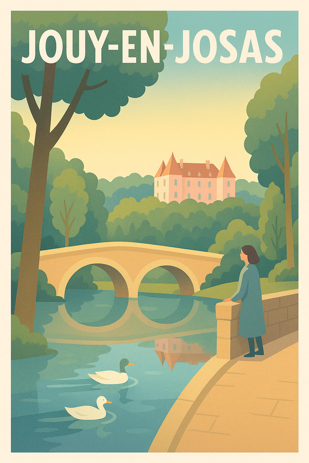 Affiche de Jouy-en-Josas - Harmonie bucolique entre nature et histoire