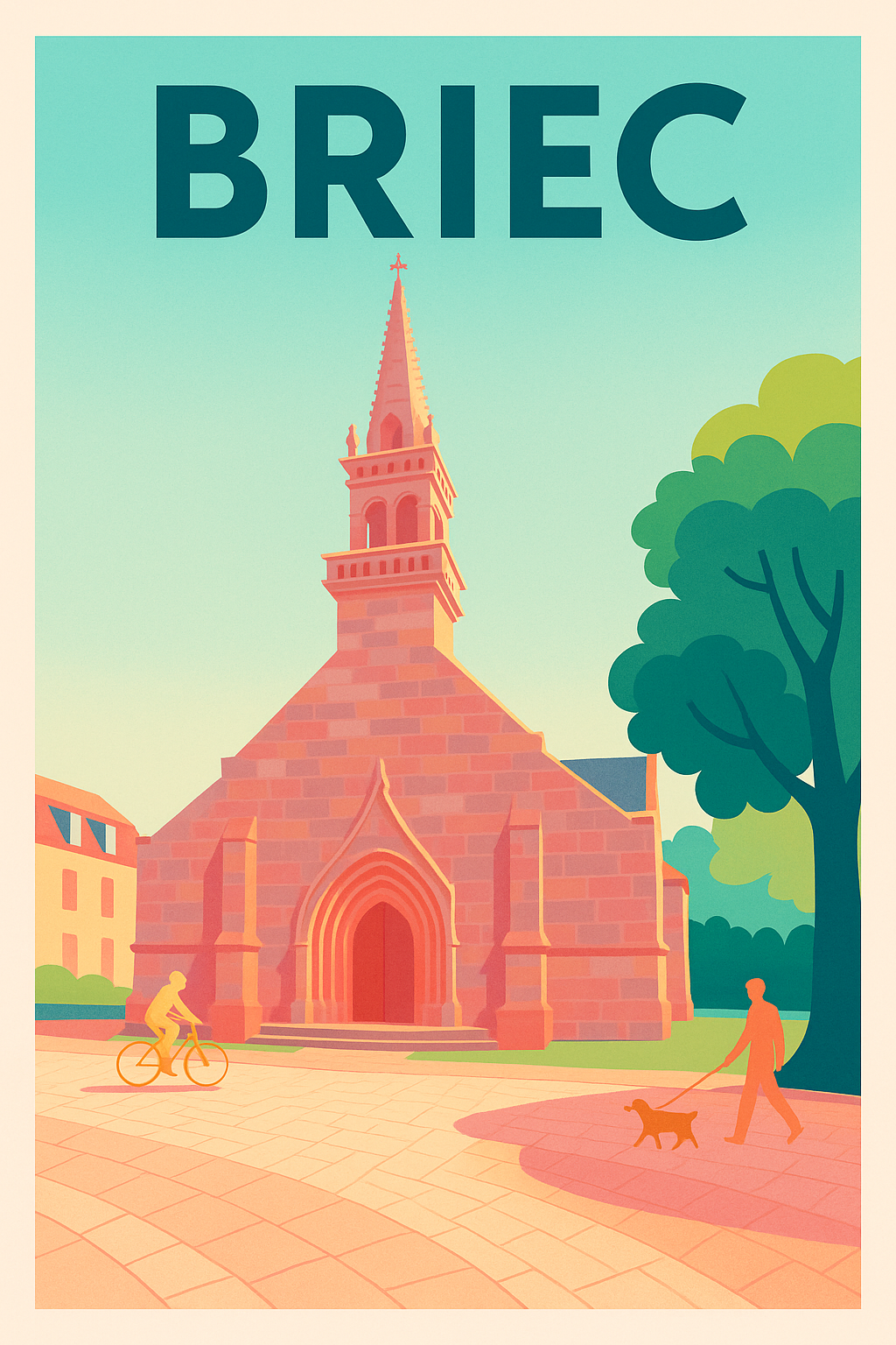 Affiche de Briec - L'élégance intemporelle au cœur de la Bretagne