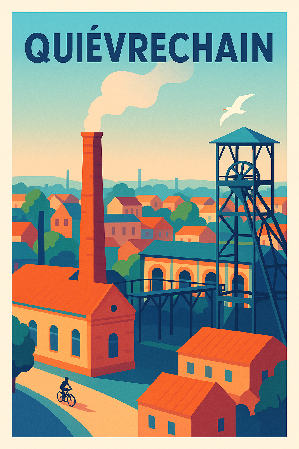 Affiche de Quiévrechain - Charme industriel et douceur de vie