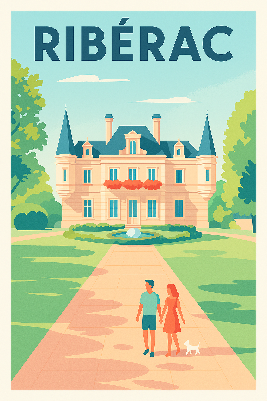 Affiche de Ribérac - Élégance et charme à la française