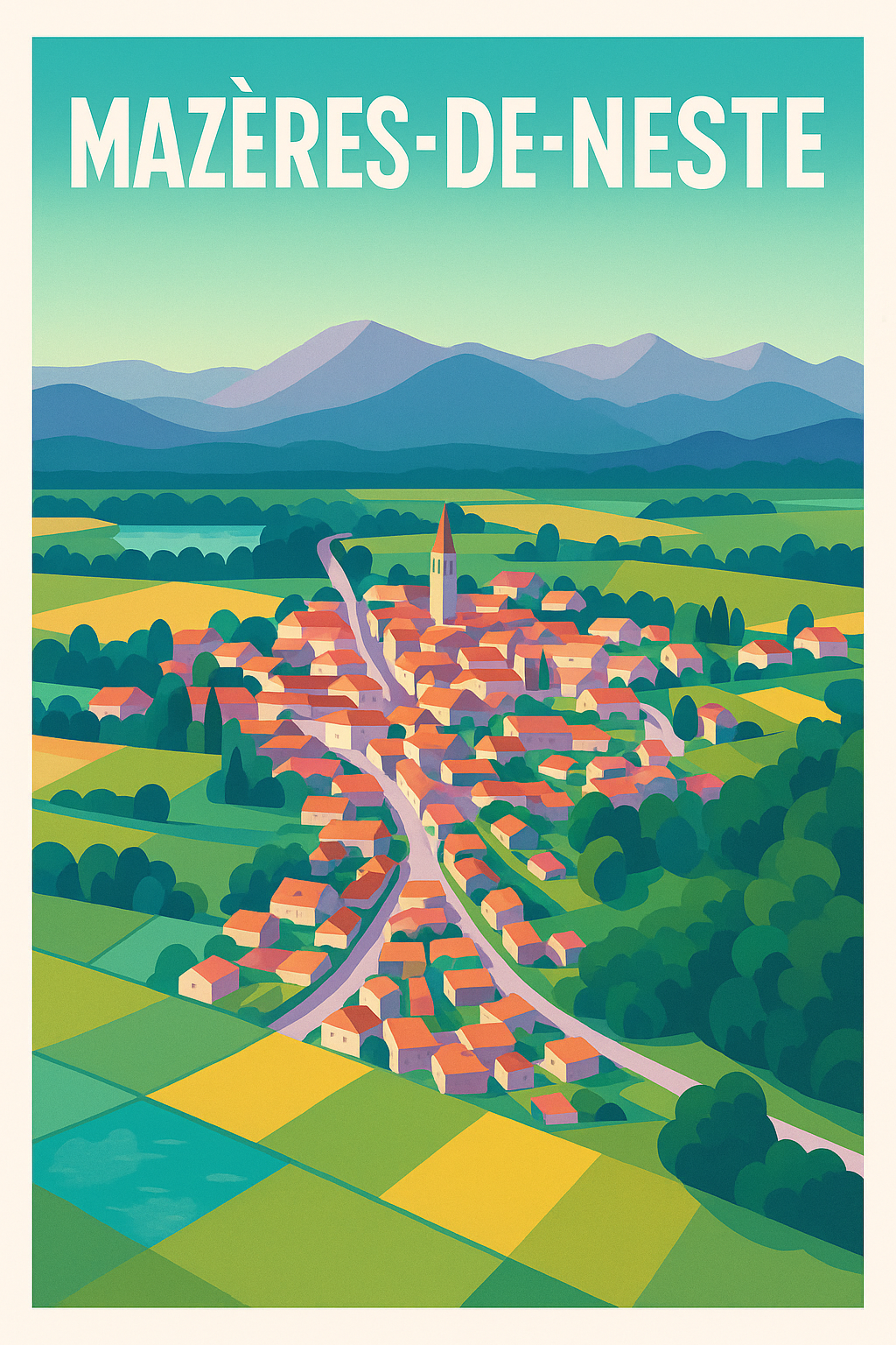 Affiche de Mazères-de-Neste - Charme et tranquillité pyrénéenne