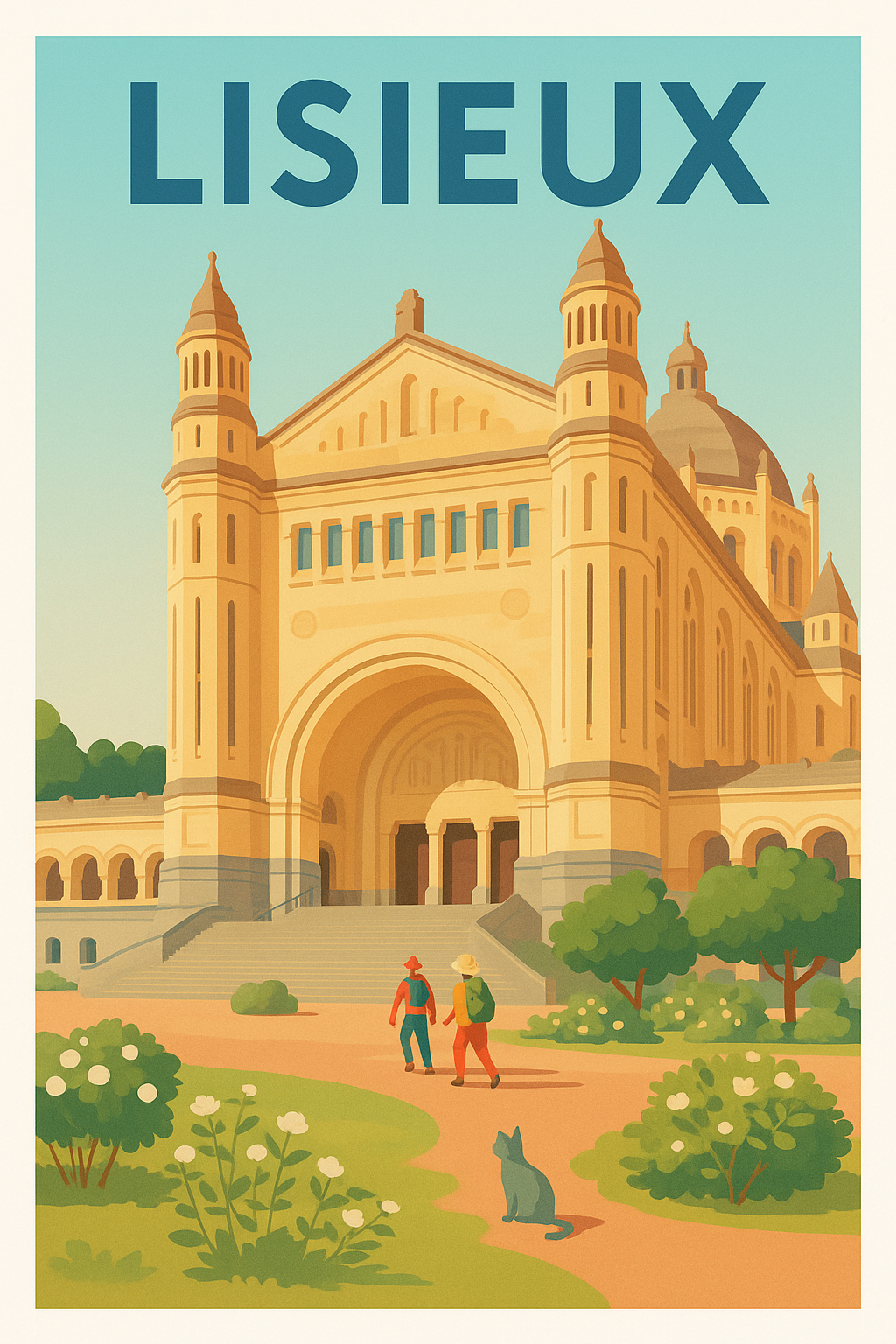 Affiche de Lisieux - L'élégance architecturale au cœur de la Normandie