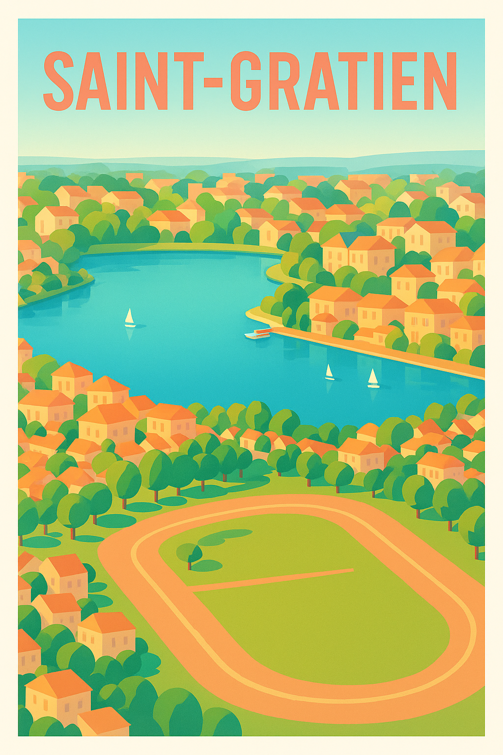 Affiche de Saint-Gratien - Charme bucolique au bord de l'eau