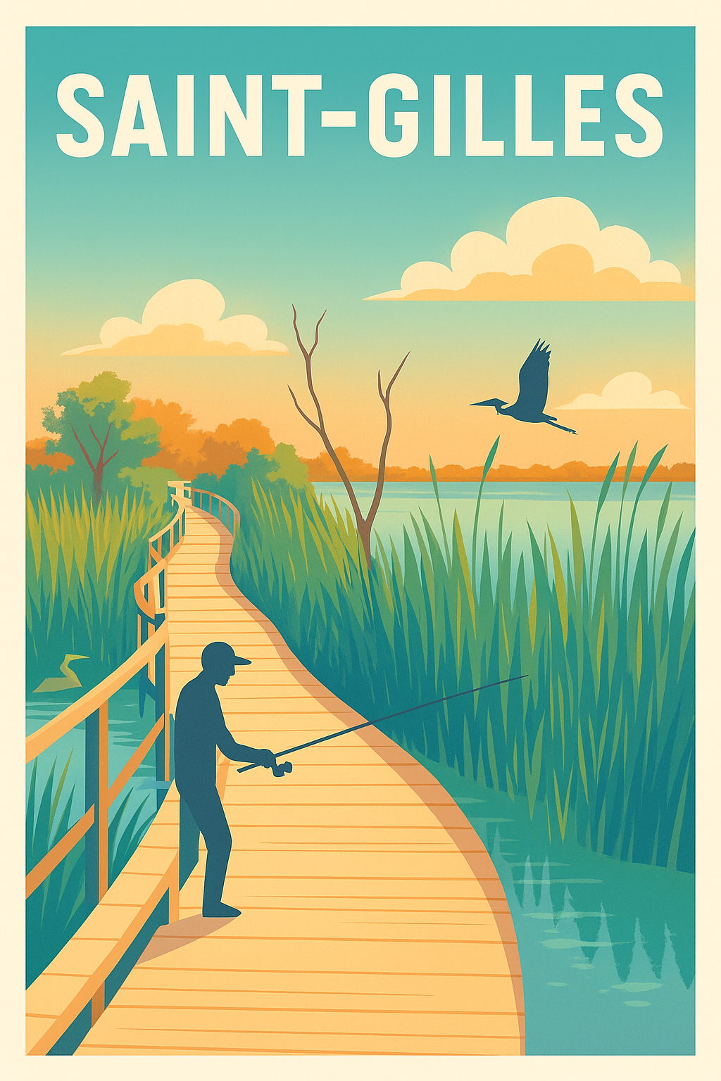 Affiche de Saint-Gilles - Escapade nature au bord de l'eau
