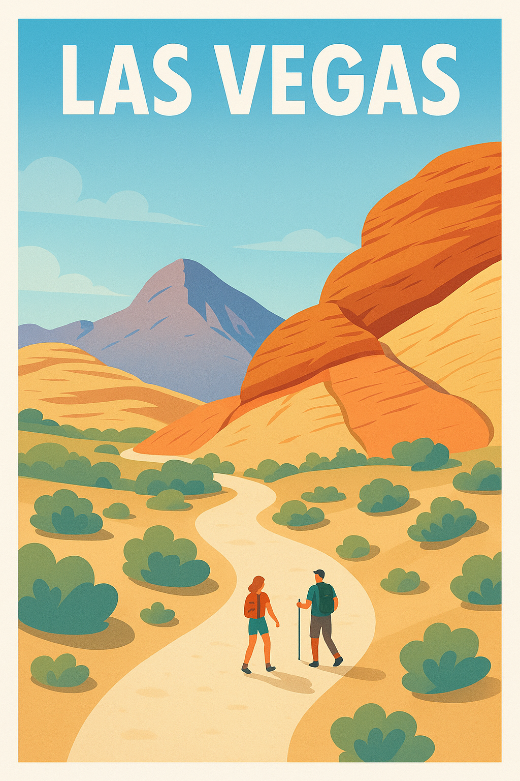 Affiche de Las Vegas - Aventure et nature en plein désert