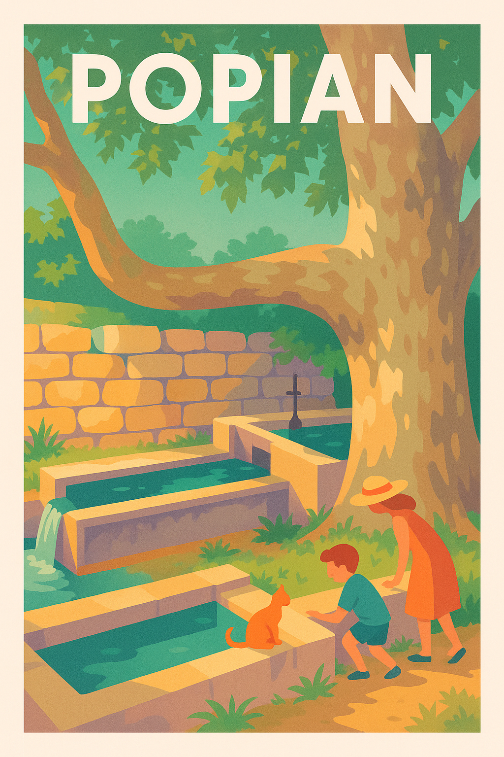 Affiche Popian — Un coin de nature et de douceur · poster d'art de Popian