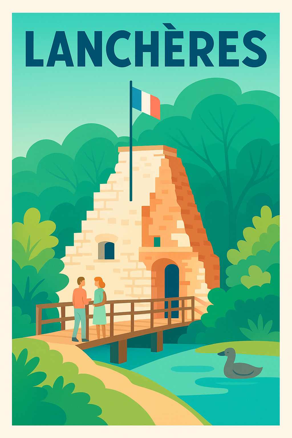 Affiche de Lanchères - Charme et histoire en nature