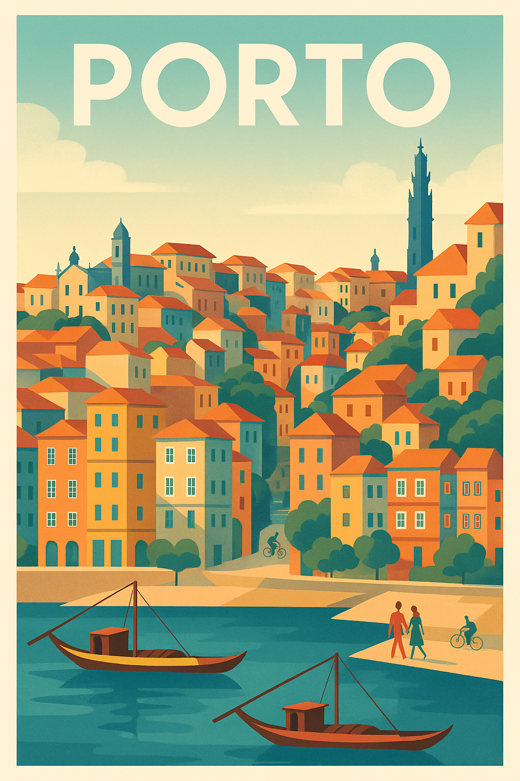 Affiche de Porto - Charme authentique au bord du Douro