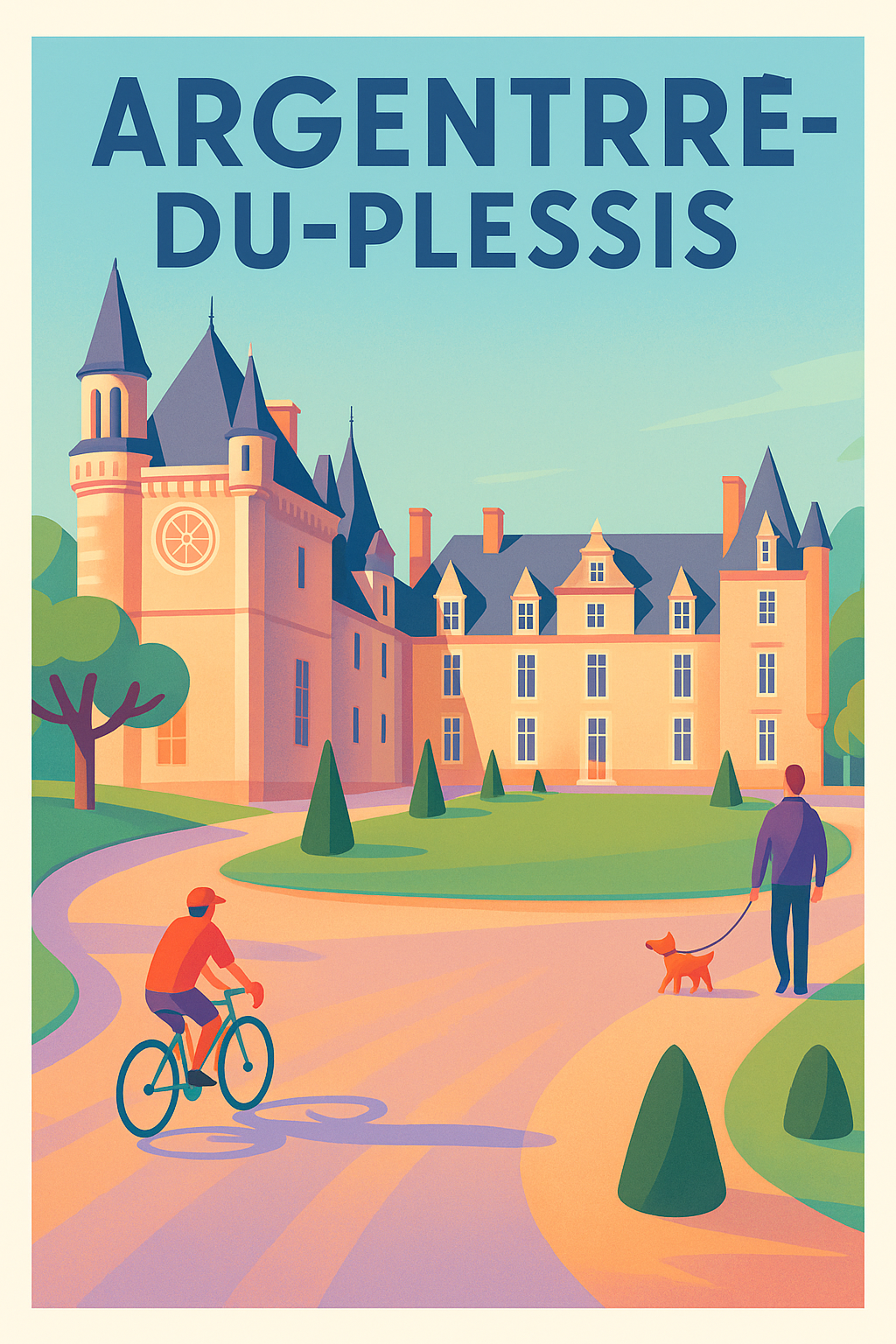 Affiche de Argentré-du-Plessis - L'élégance du château au cœur de la nature