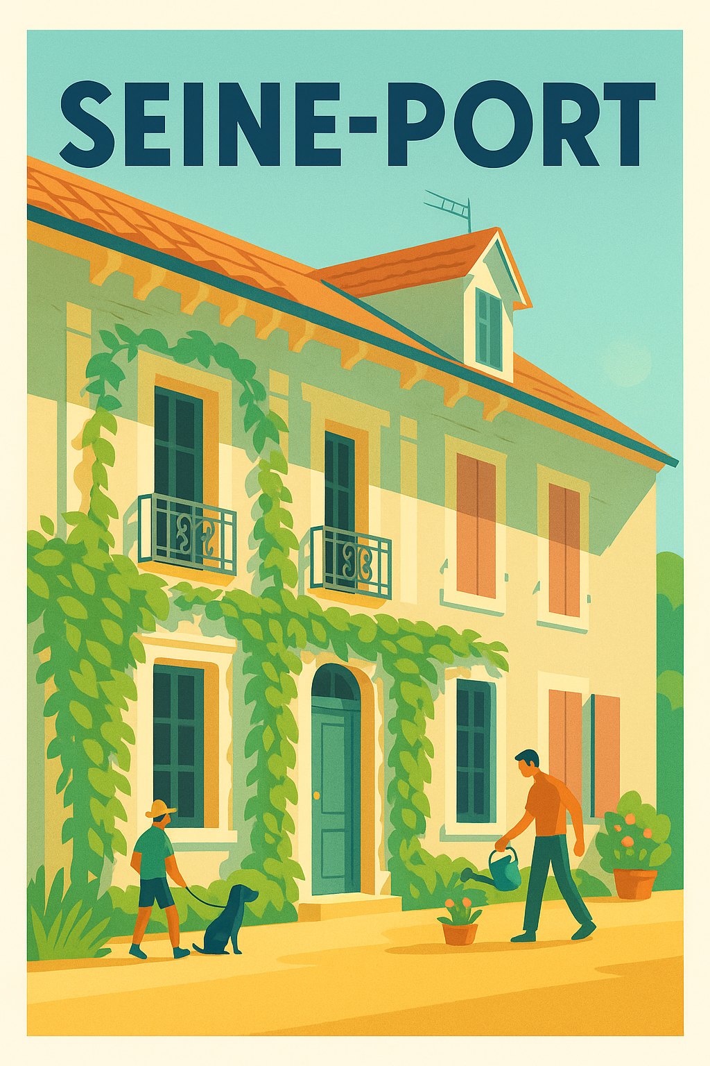 Affiche de Seine-Port - Charme et douceur de vie en bord de Seine
