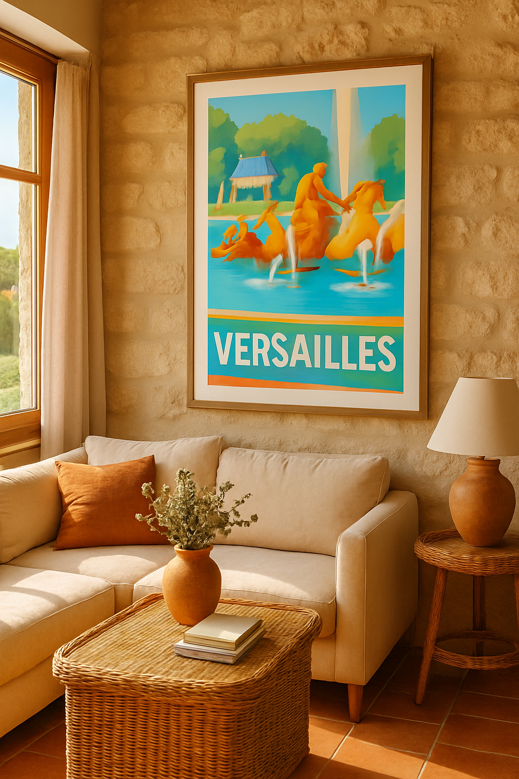 Mise en situation Affiche de Versailles - L'élégance monumentale des jardins