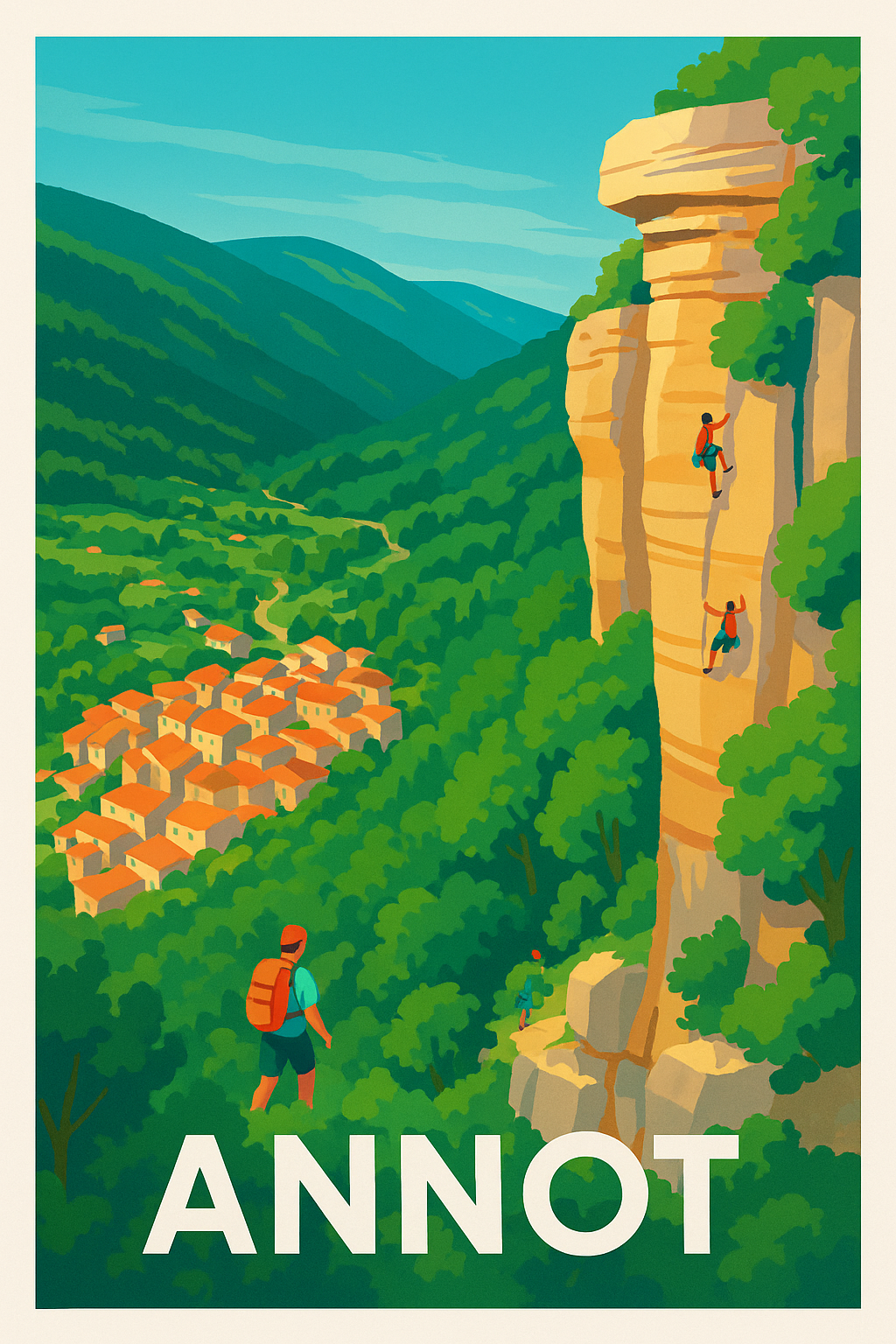 Affiche Annot — Escapade nature et escalade en Provence · poster d'art de Annot