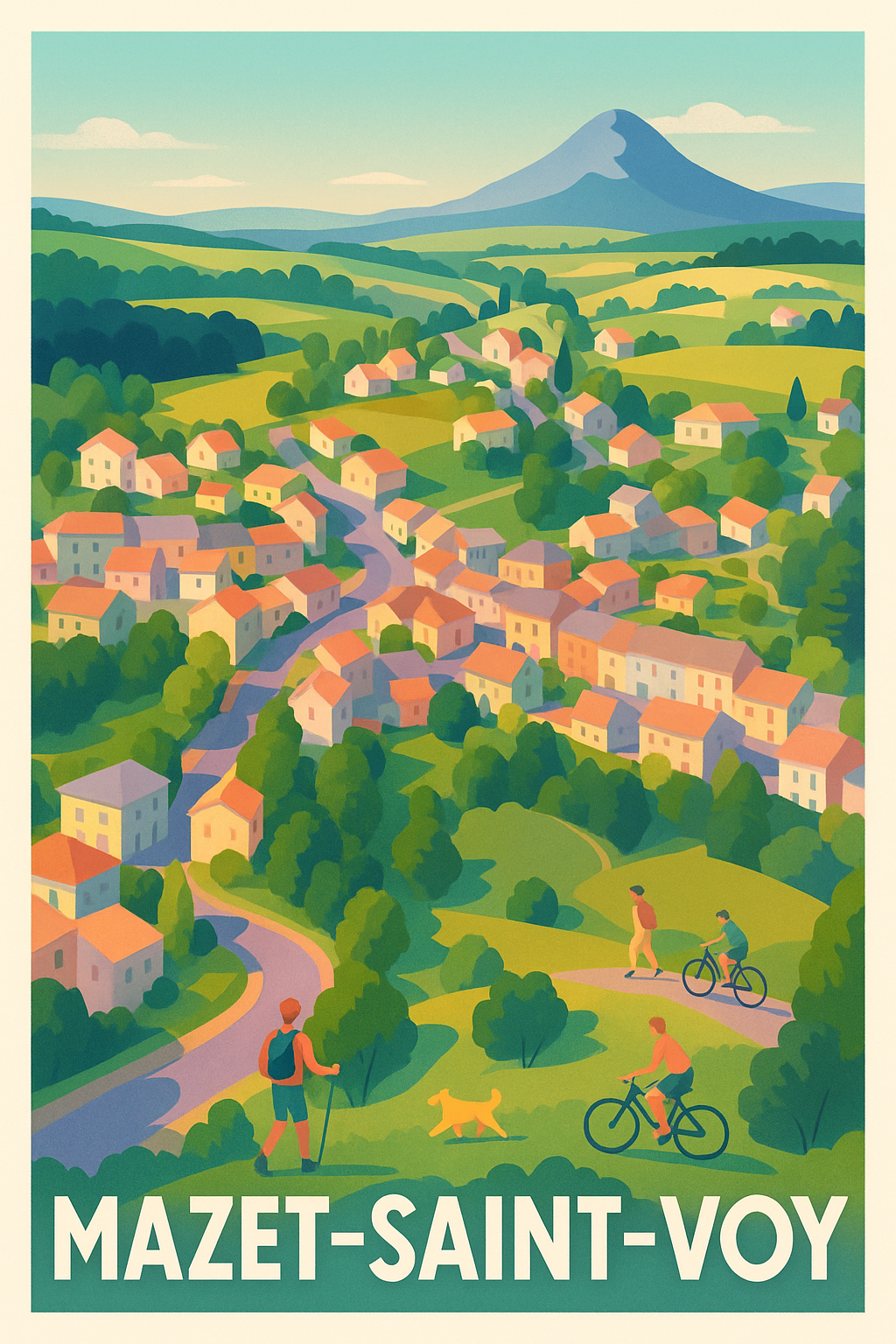 Affiche Mazet-Saint-Voy — Évasion Nature et Douceur de Vivre · poster d'art de Mazet-Saint-Voy