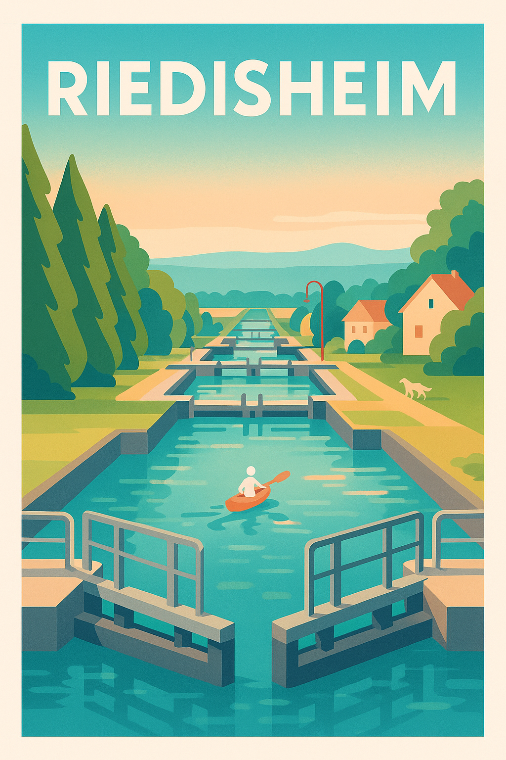 Affiche de Riedisheim - Évasion sur le canal paisible