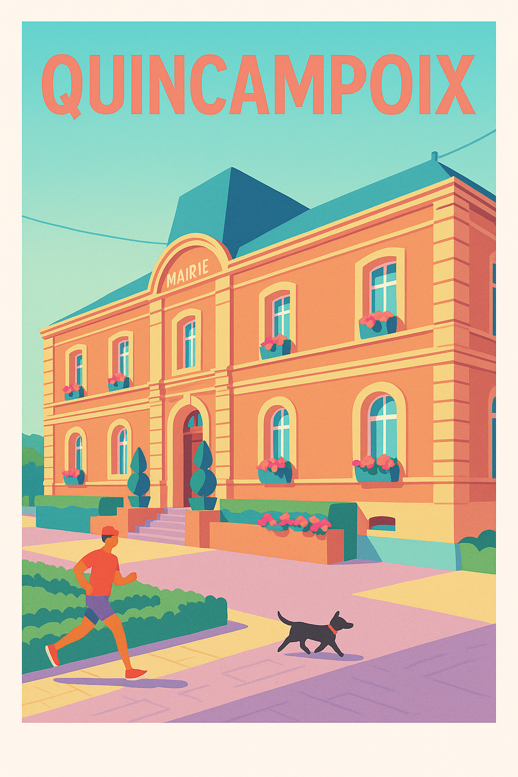 Affiche de Quincampoix - Le charme paisible de la mairie locale