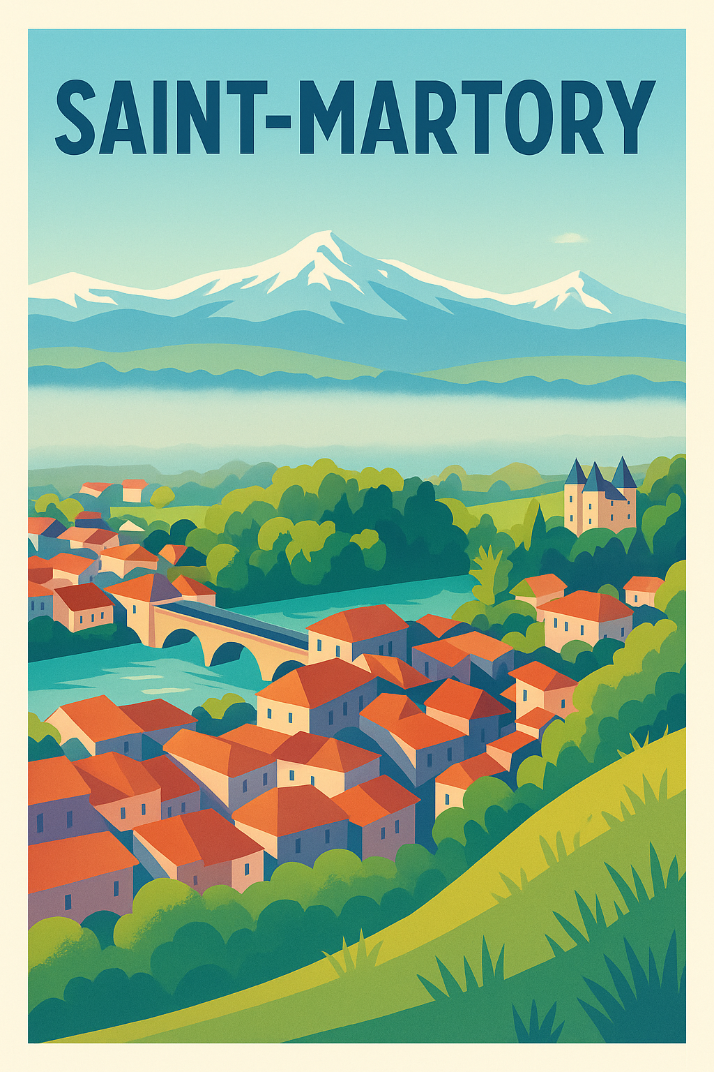 Affiche de Saint-Martory - Charme pyrénéen et nature préservée