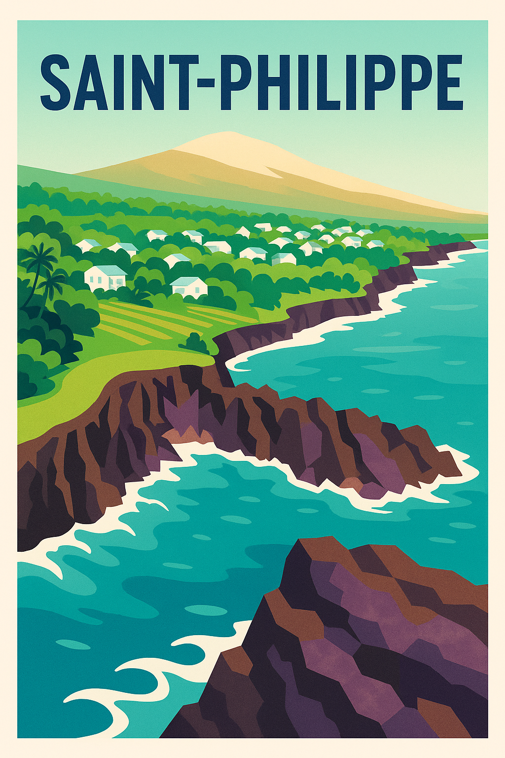 Affiche de Saint-Philippe - Beauté sauvage et littorale