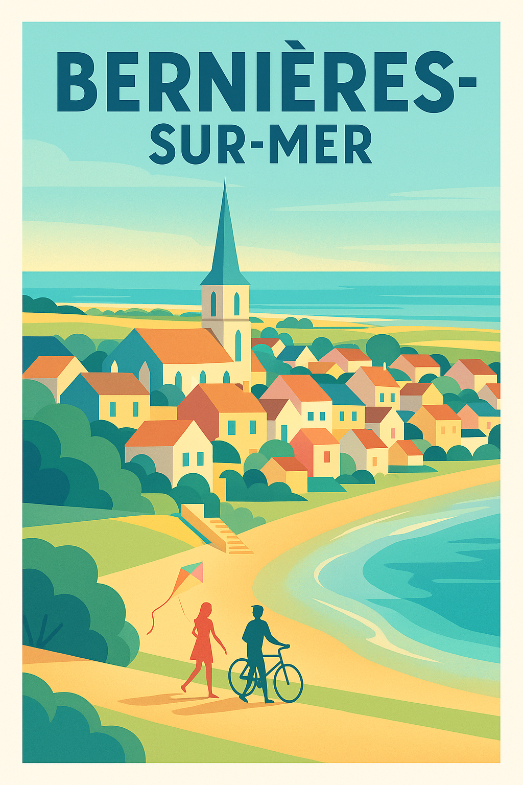 Affiche de Bernières-sur-Mer - Village côtier et douceur de vivre