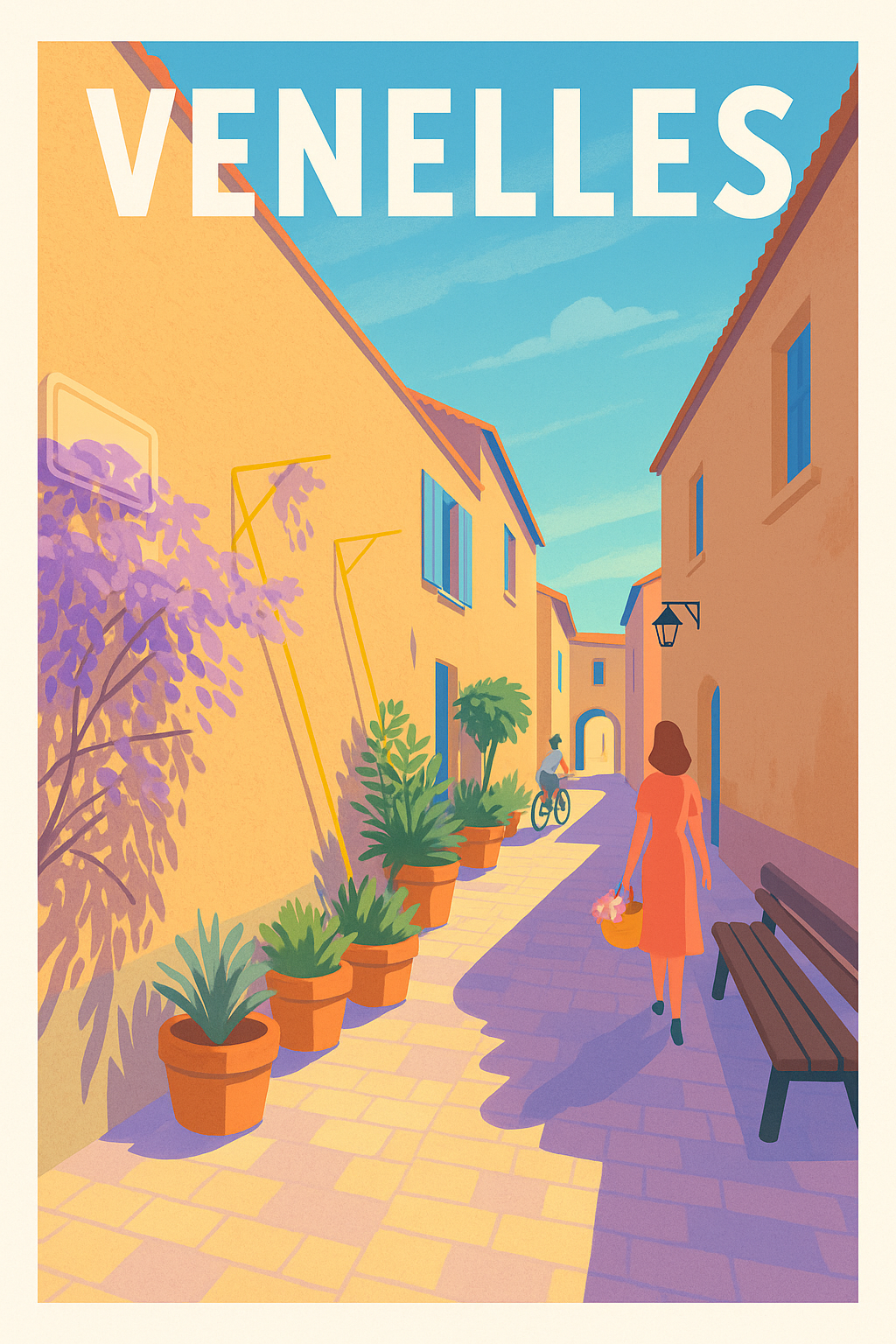 Affiche de Venelles - Promenade ensoleillée au cœur du village