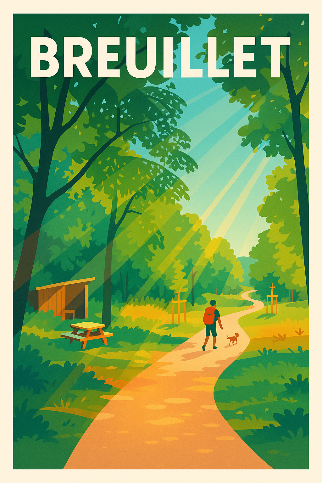 Affiche de Breuillet - Échappée verte pleine de sérénité