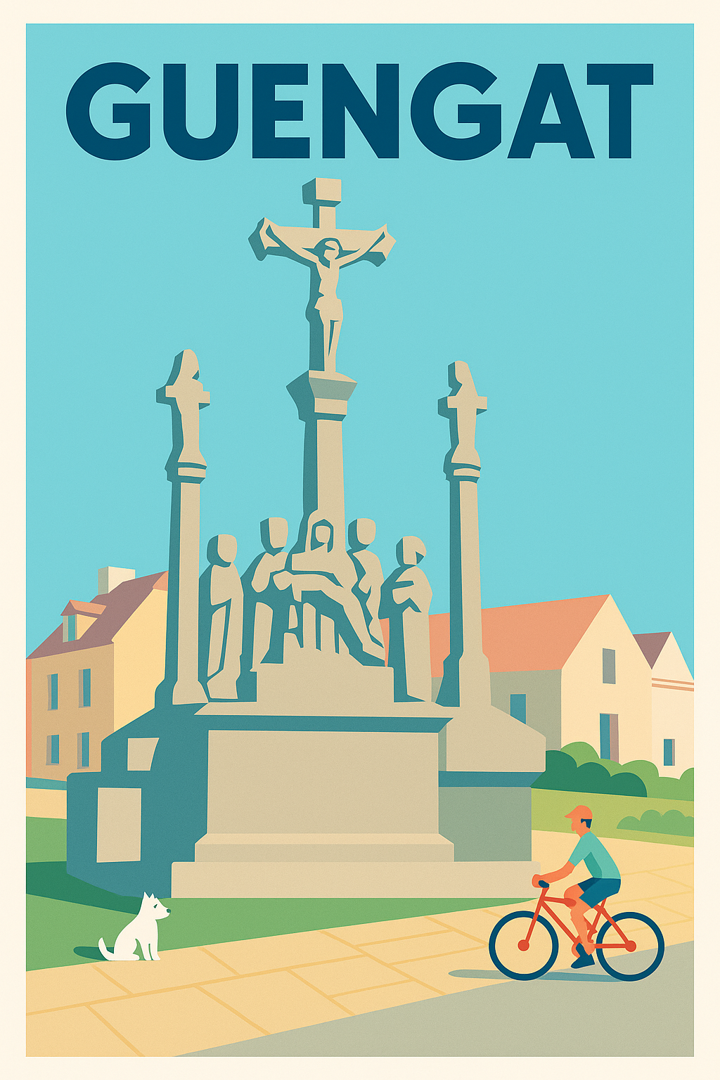 Affiche de Guengat - Charme et patrimoine breton