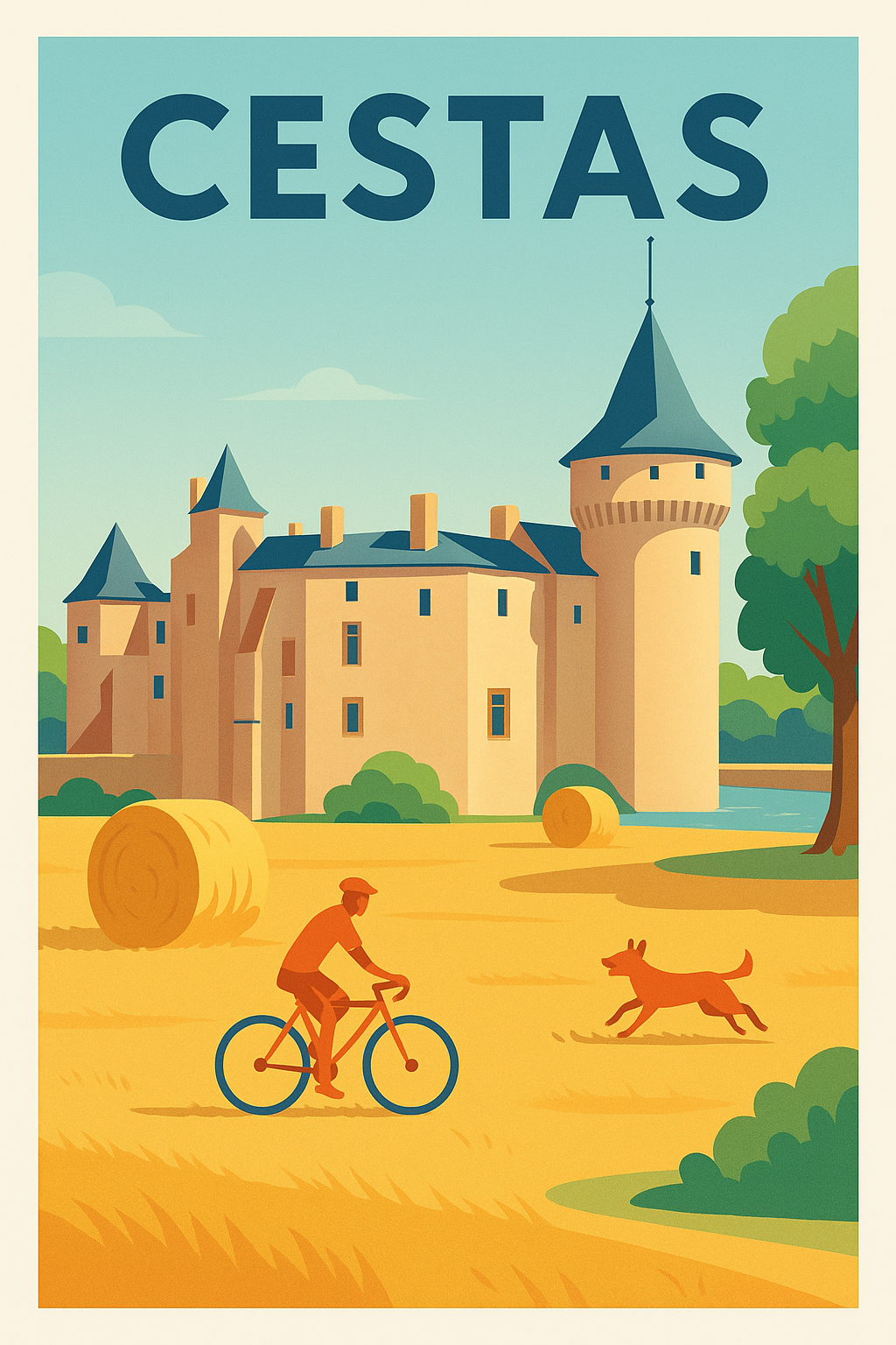 Affiche de Cestas - Évasion champêtre au château